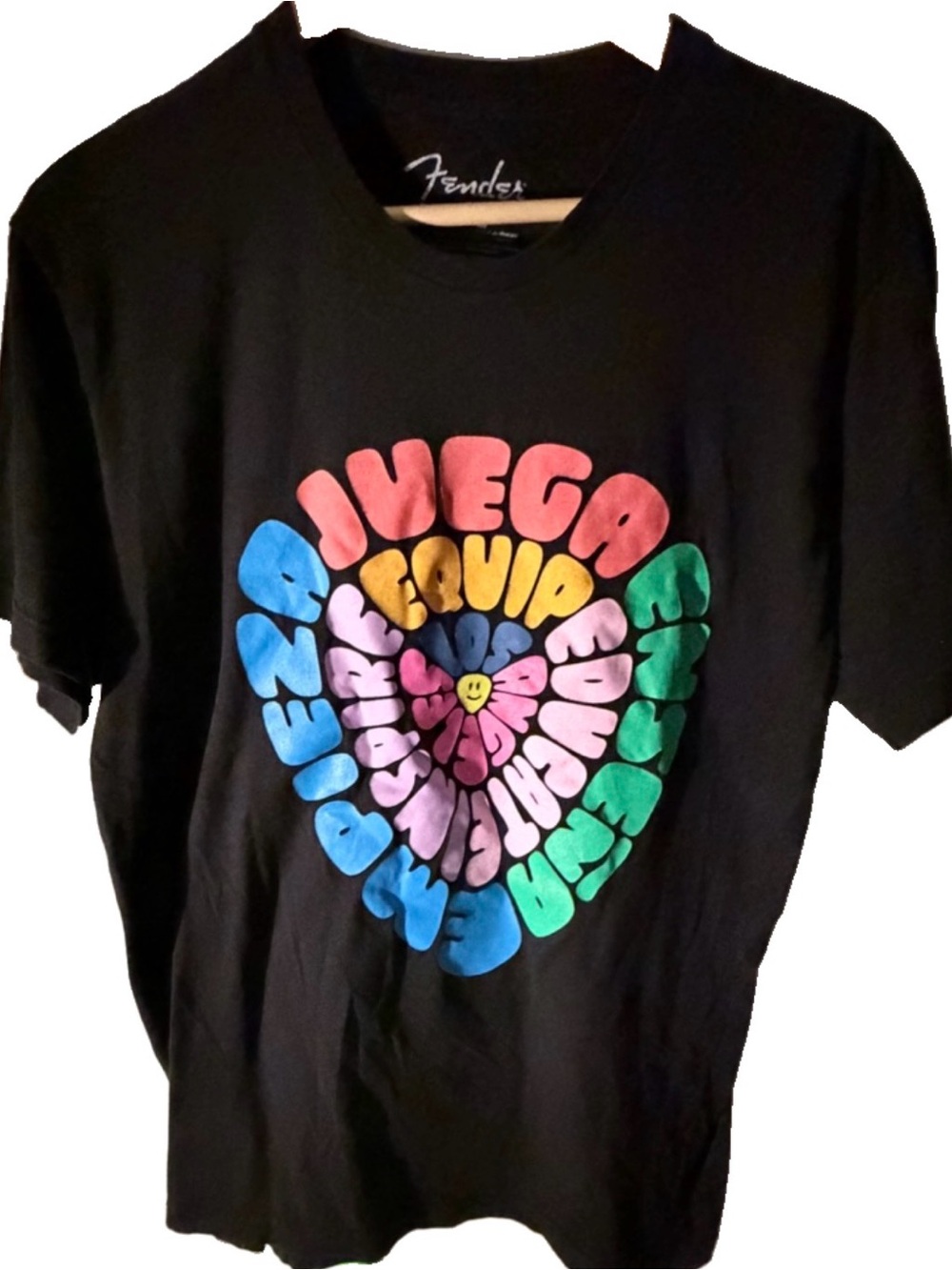 Fender Play Foundation Juega En Equipo Graphic Tee Black Size Large